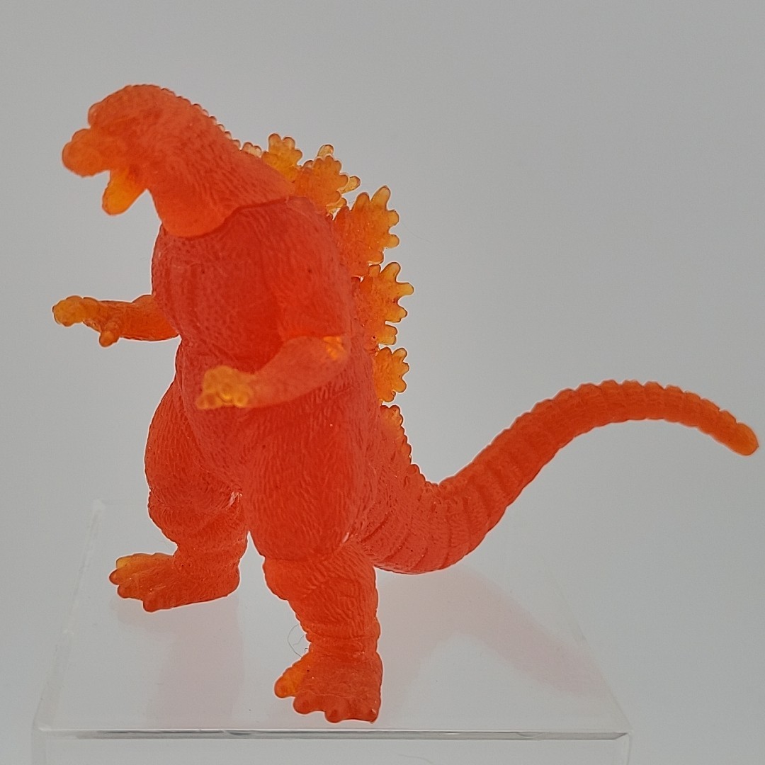 RARE Clear Red Burning Godzilla Meltdown Toho Kaiju 1995 Bandai Gojira 4&Prime; Figure