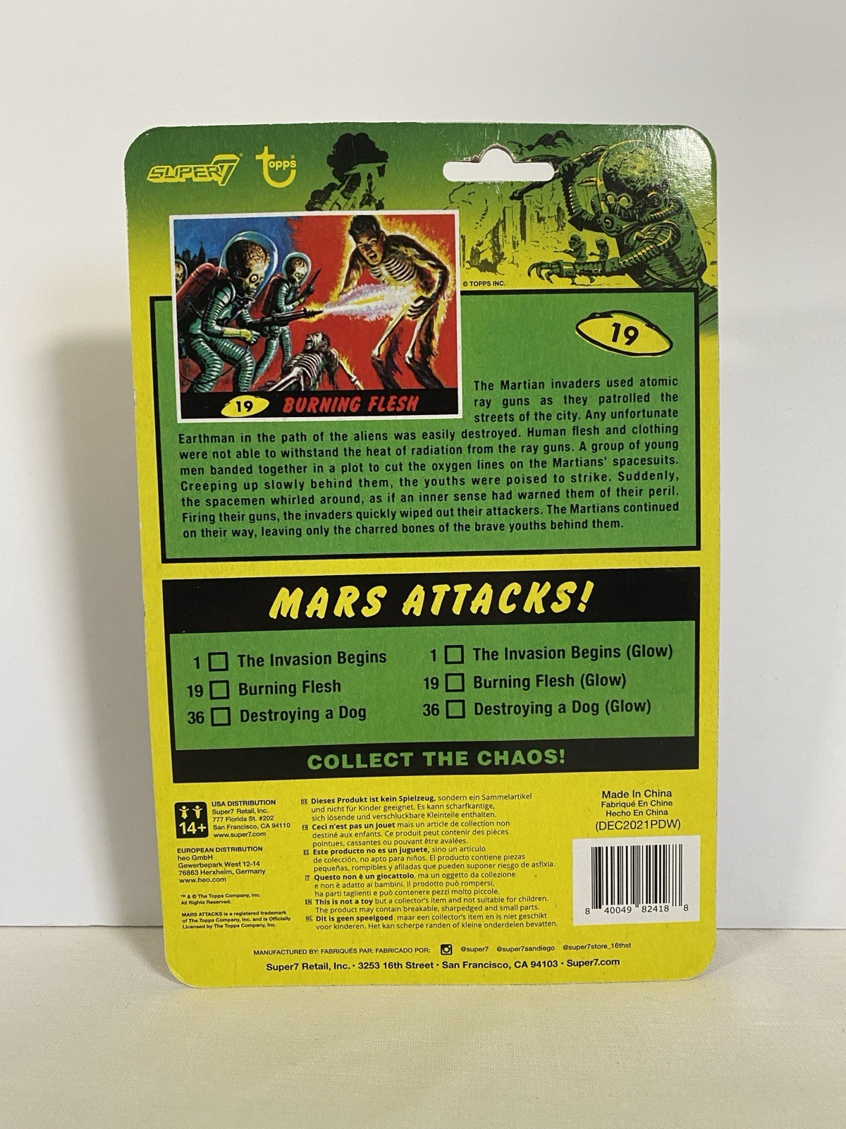 Super7 – Mars Attacks ReAction Wave 2 – Burning Flesh Glow in the dark