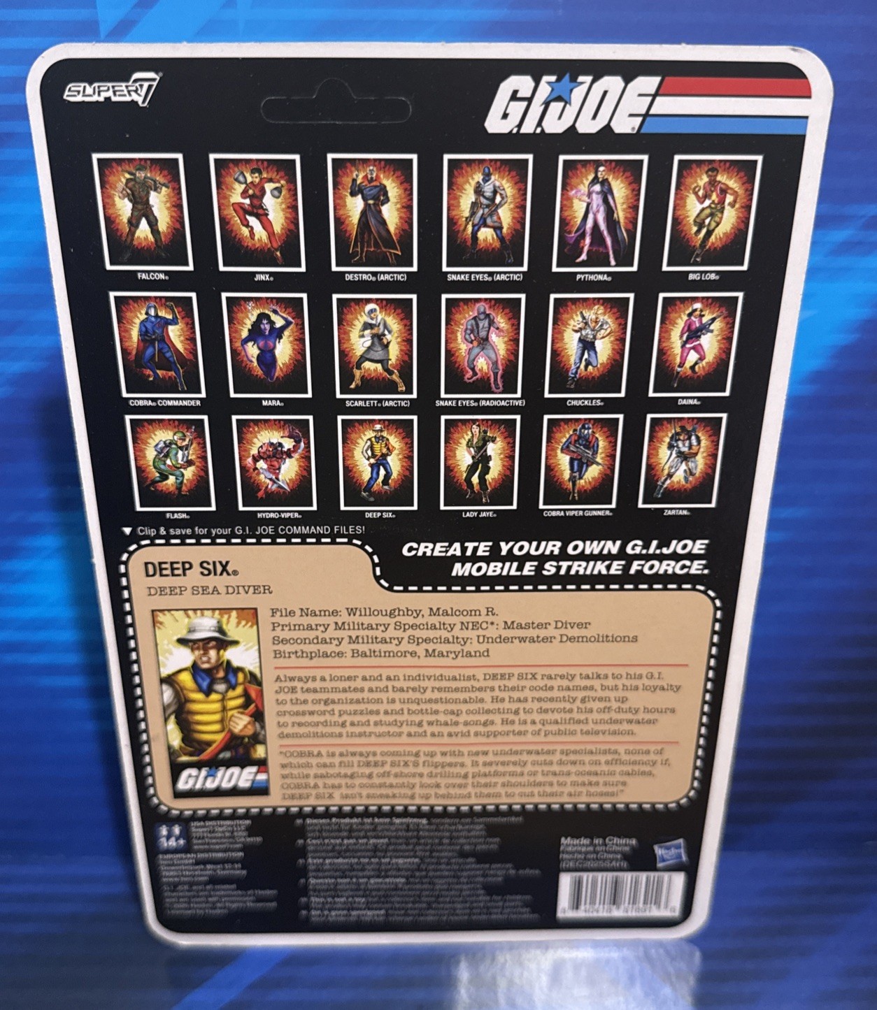 GI JOE SUPER 7 REACTION+ WAVE 9 DEEP SIX (COMIC COLORS) O-RING SERIES