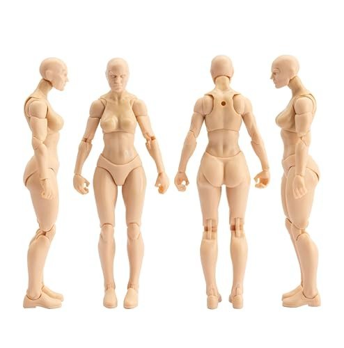 Highly Articulated 1:12 Scale Action Figure Blanks – Customizable with Stand, Be