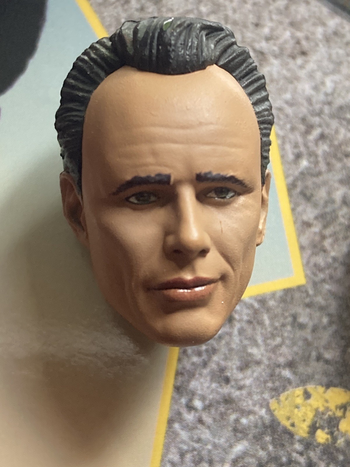 McFarlane Fallout COOPER HOWARD HEAD SCULPT w/Faceplate 7&Prime; Scale Red Platinum!!