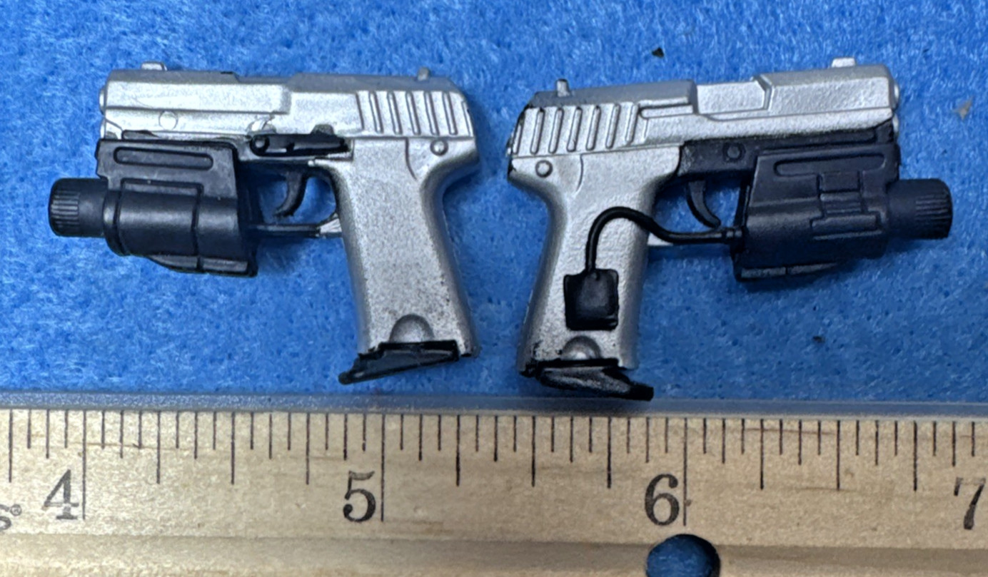 12&Prime; ACTION FIGURE ACCESSORIES – 1/6 – WEAPONS – AUTOMATIC PISTOLS W/LIGHT – LOT