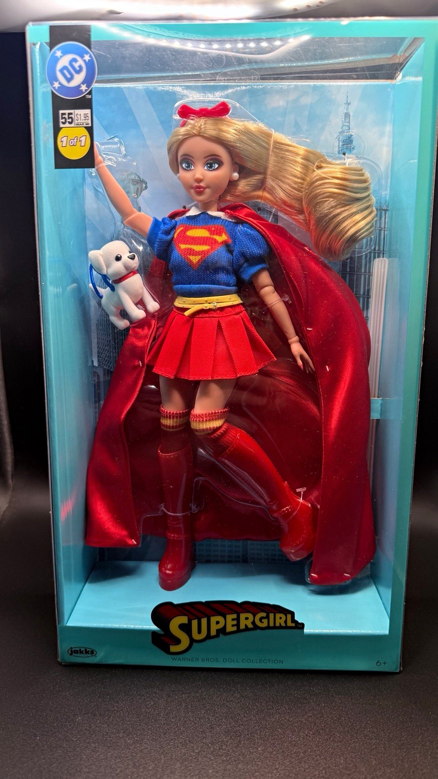 JAKKS Pacific DC Supergirl Warner Bros. Doll Collection Boxed w/ Dog & Stand