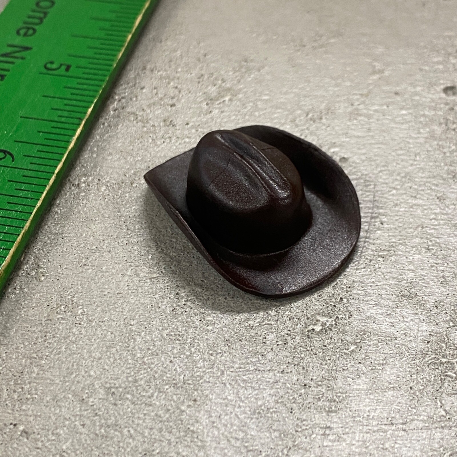 SU-RBH-BRN: 1/12 scale Dark Brown Cowboy Fedora Hat for 6&Prime; ~ 7&Prime; action figures