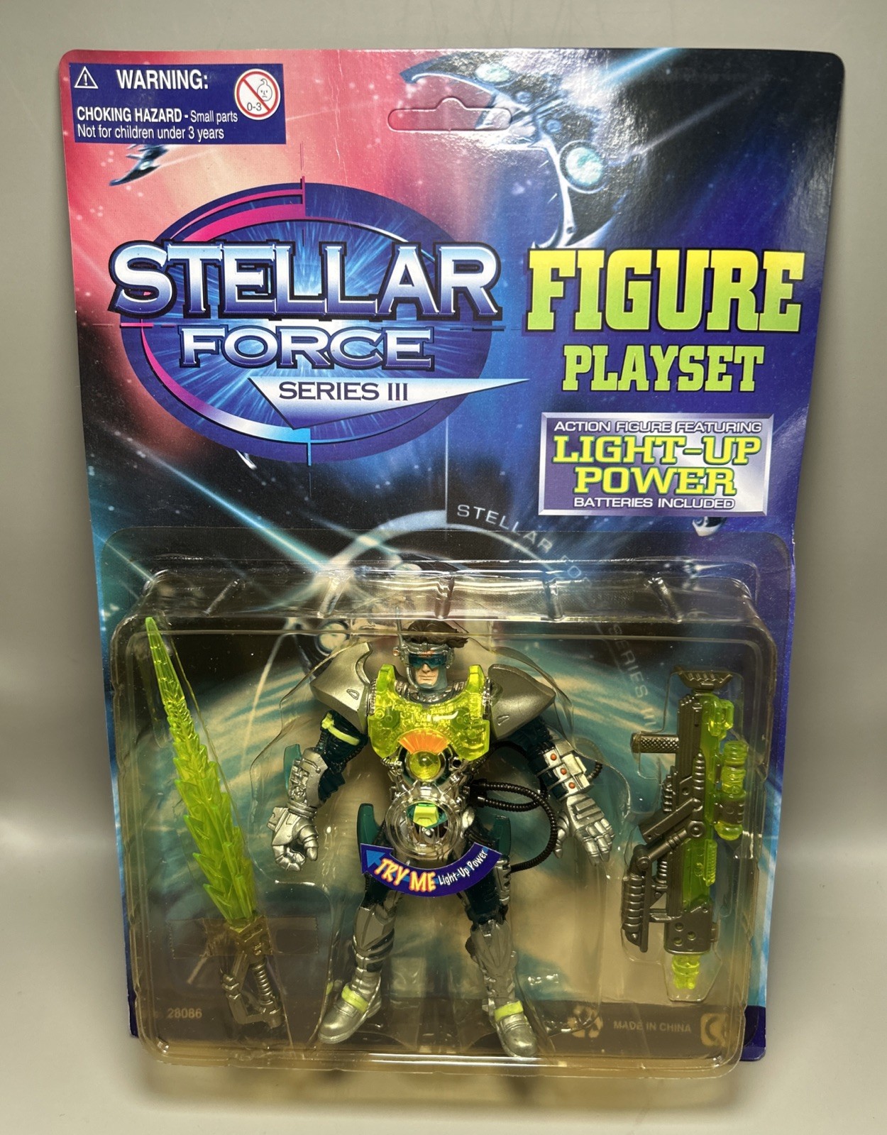 VINTAGE CHAP MEI STELLAR FORCE LIGHT UP ACTION FIGURE PLAYSET New Old Stock