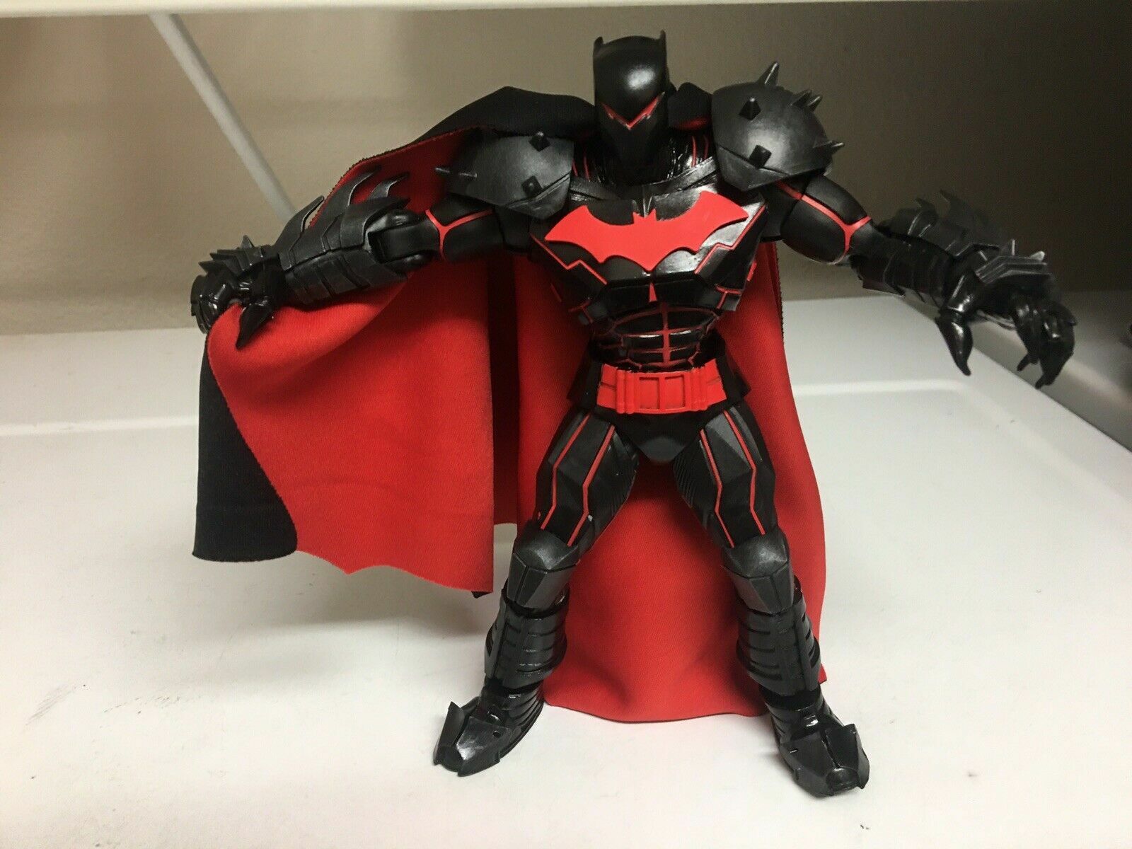 Custom Batman HellBat Mcfarlane Cloth CAPE ONLY 1:12 Dc Collectibles NOT FIGURE