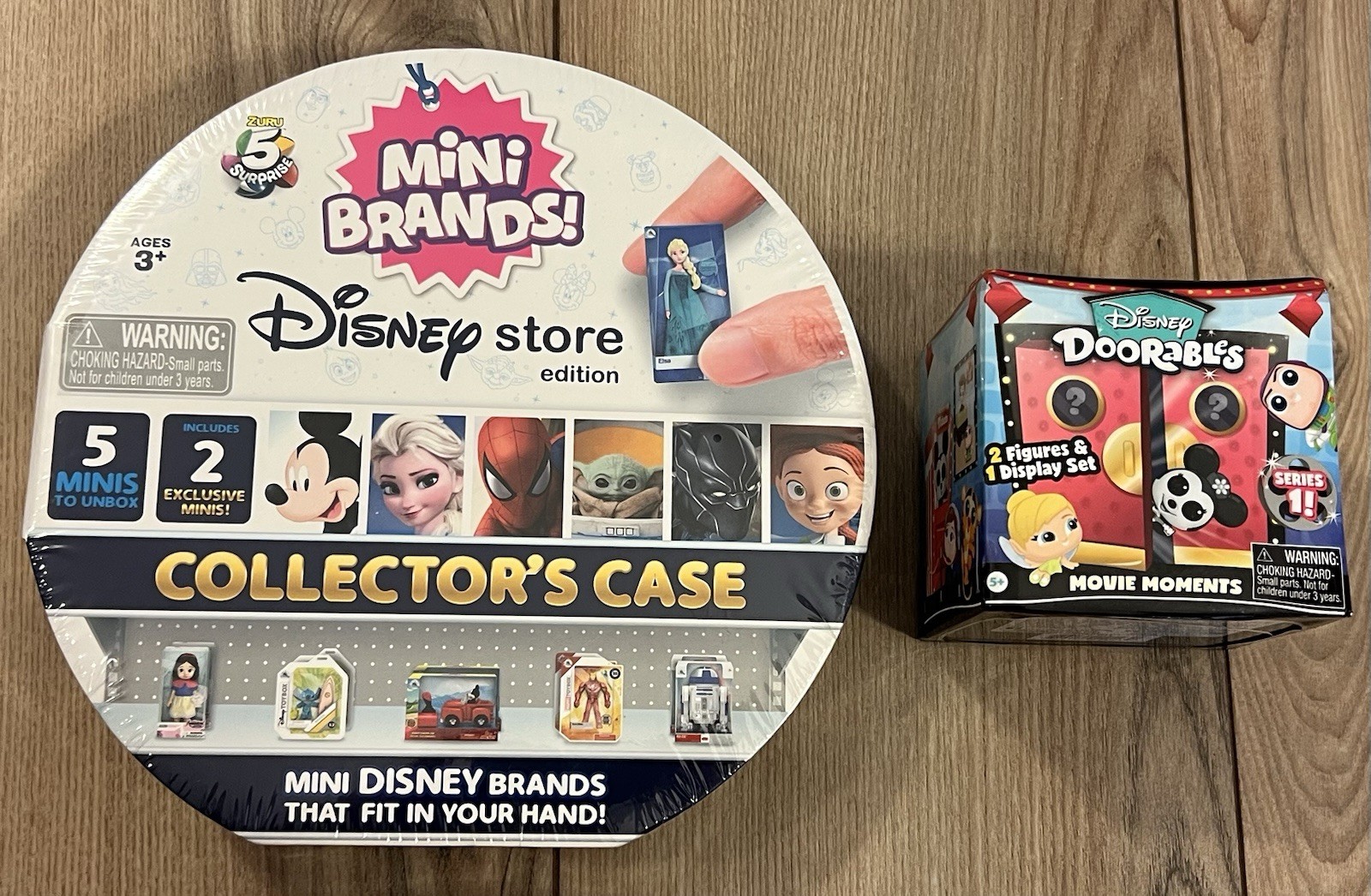 Lot Of 2 Disney Doorables Movie Moments & Disney Store Mini Brands Brand New