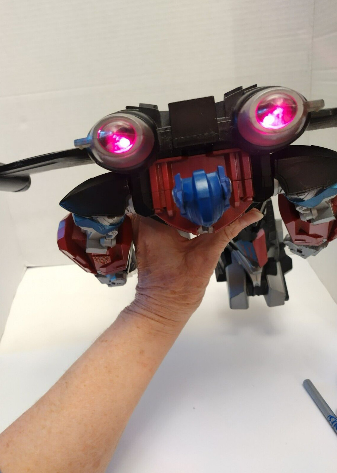 Optimus Prime Mega Power Bot Transformers Light-Up Talking 12&Prime;