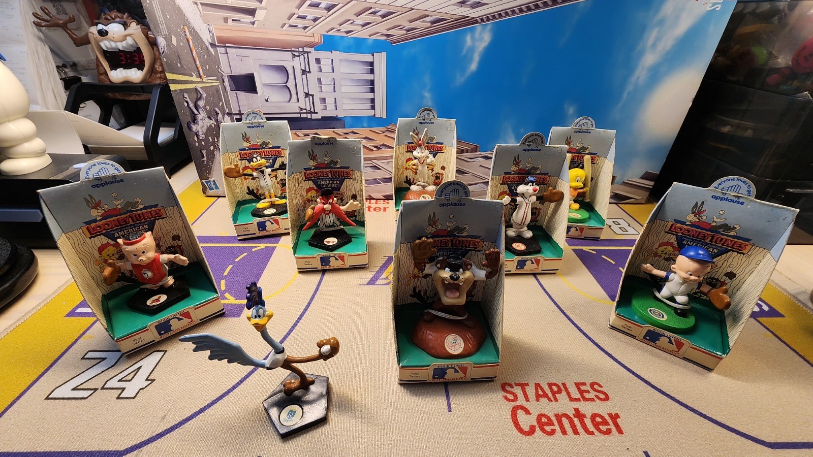 Looney Tunes Major League Baseball (MLB) figures.VTG 1990 by Applause/complete