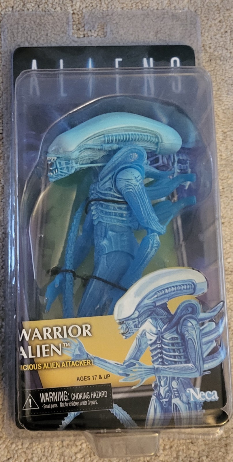 NECA Aliens Blue Warrior Alien Xenomorph Action Figure New Sealed