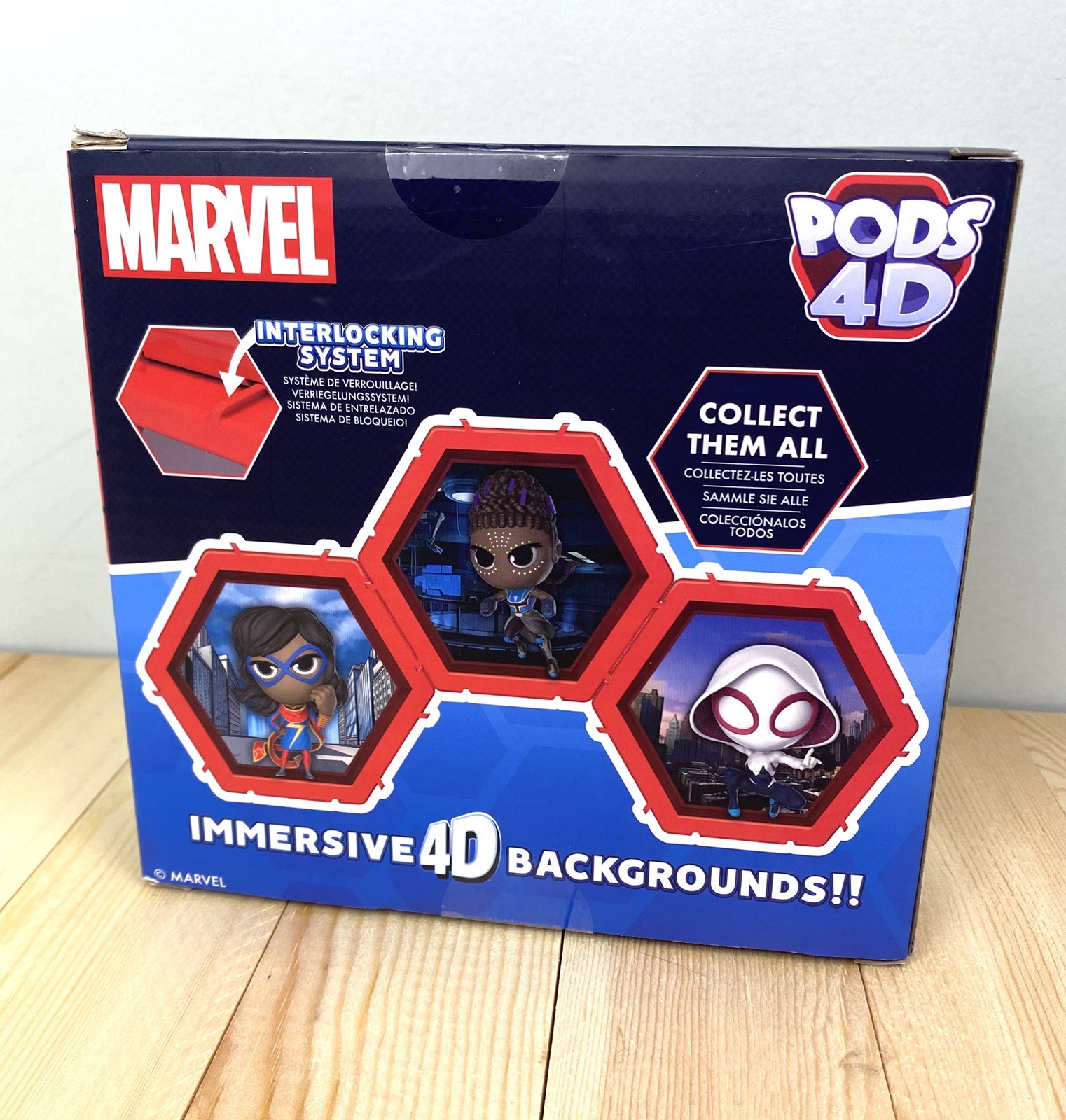 Marvel Pods 4D Ghost-Spider with Immersive 4D Background New In Box