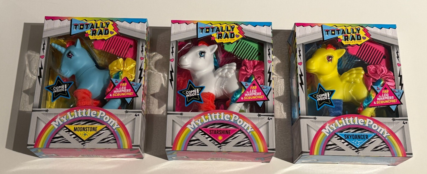 2025 My Little Pony Totally Rad Basic Fun Starshine Skydancer Moonstone Set of 3