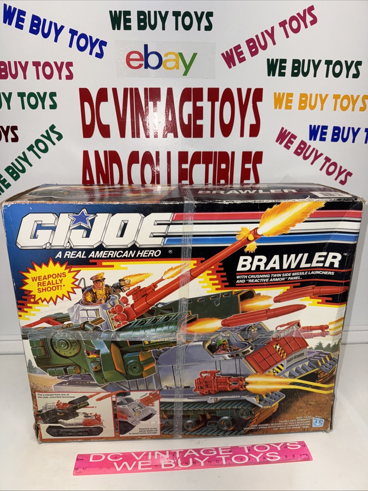 Vintage 1990 Hasbro G.I. Joe Brawler Tank Vehicle BRAND NEW SEALED BOX 🔥