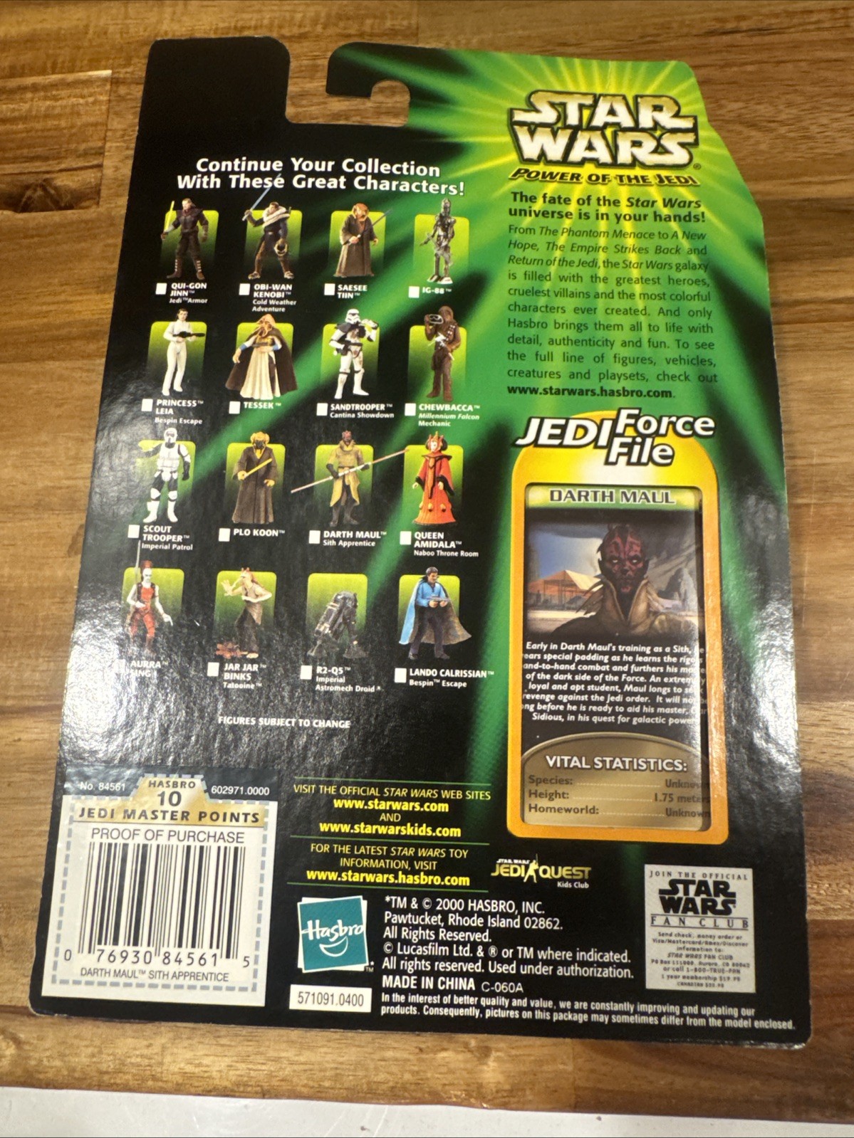Star Wars Darth Maul Sith Apprentice 2000 PotJ