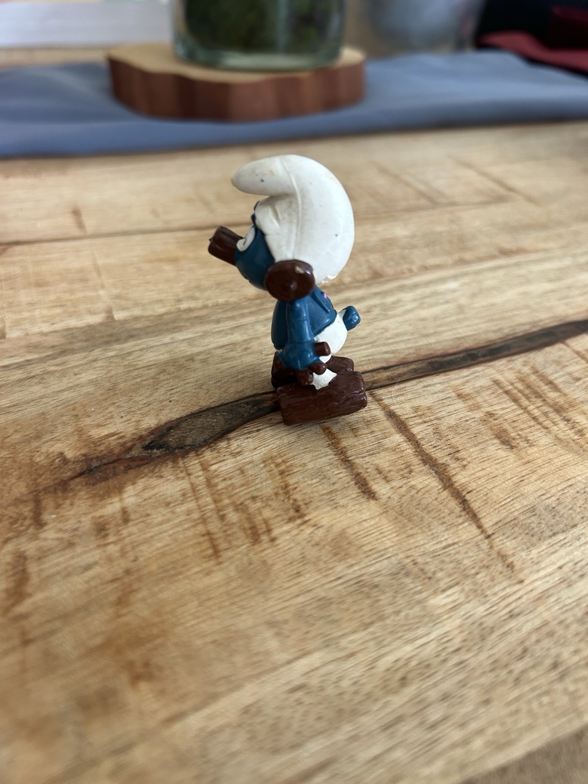 Smurfs Vintage Clockwork Robot Schleich 1980s Figure Peyo