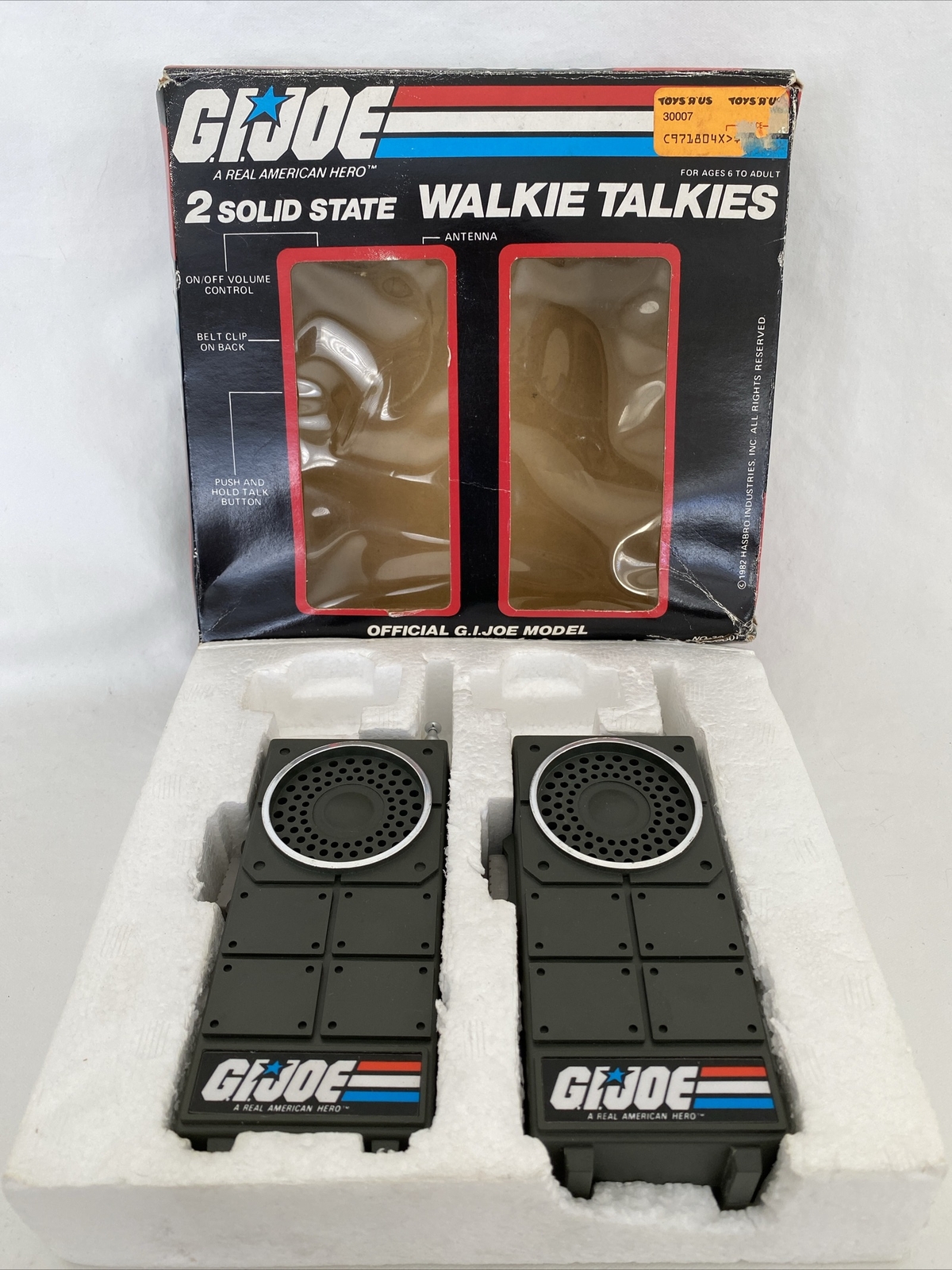 Hasbro 1982 GI JOE 2 SOLID STATE WALKIE TALKIES Open Box #30007 VGC RARE!