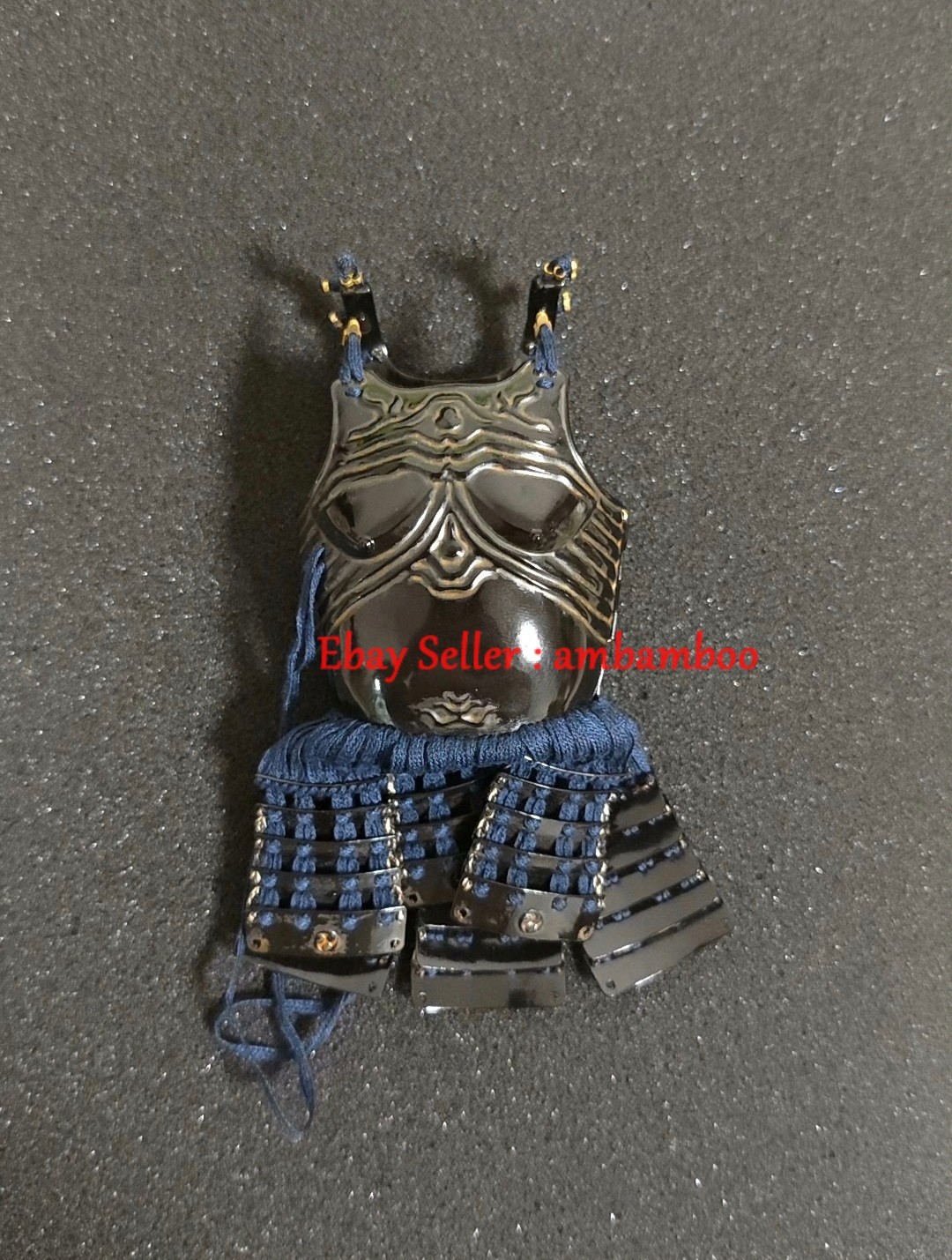 Helio Studio 1/6 Japanese Samurai Monk Black Armor Action Figure Fittings Model