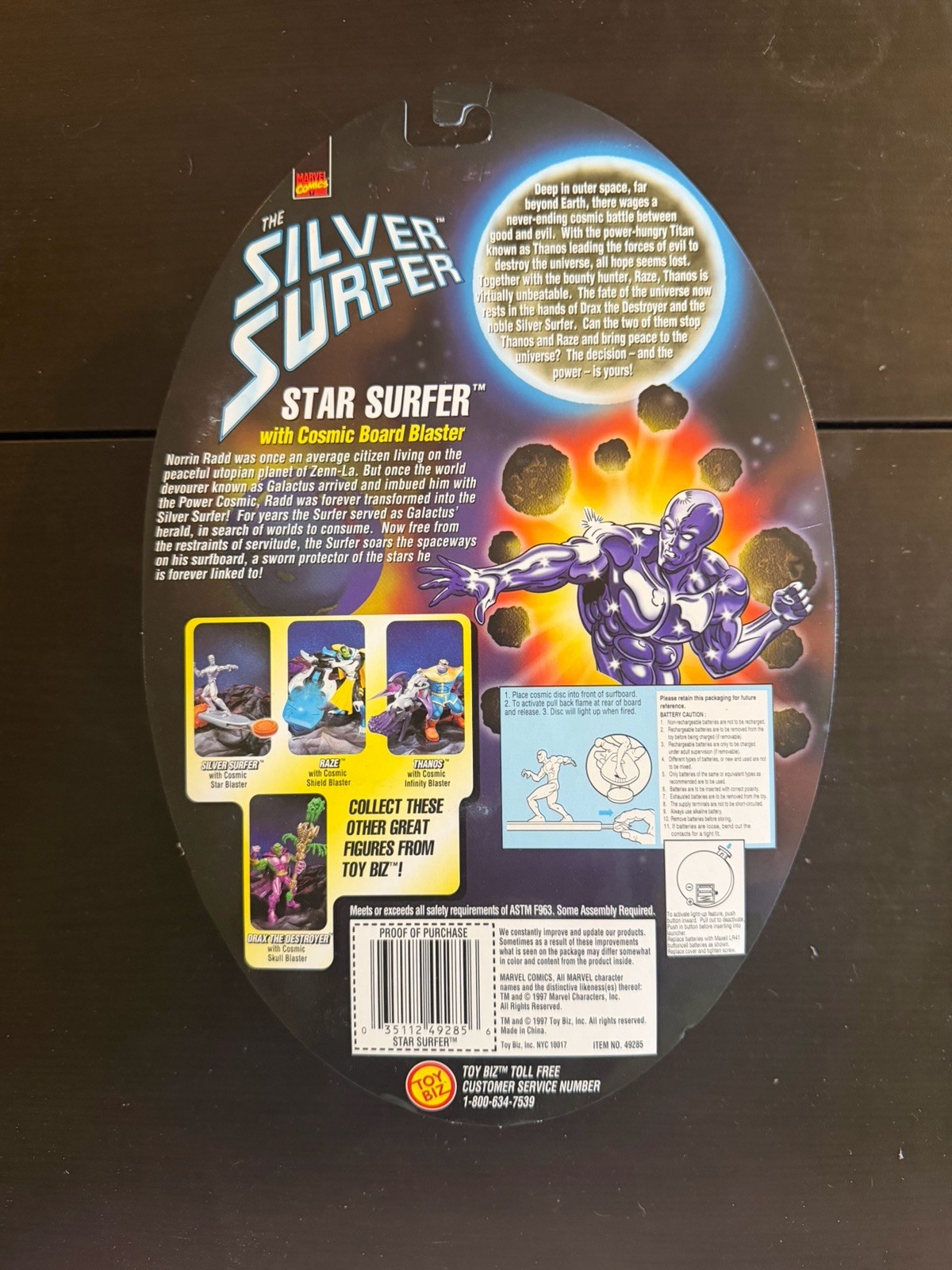 1997 ToyBiz Silver Surfer Cosmic Power Blasters Set Complete Thanos Raze Drax