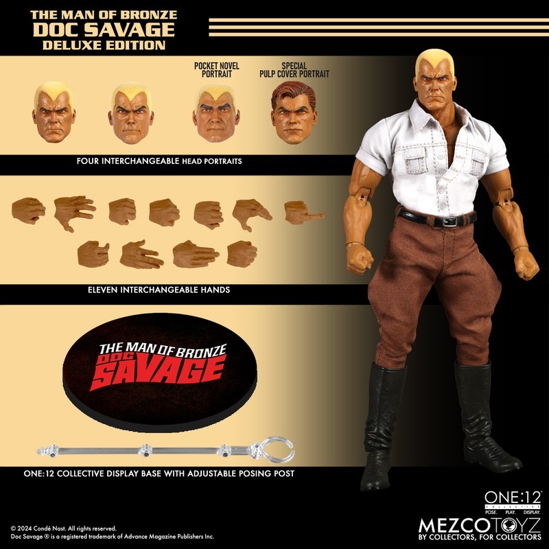Doc Savage The Man of Bronze Mezco One:12 Collective Deluxe Edition Figure