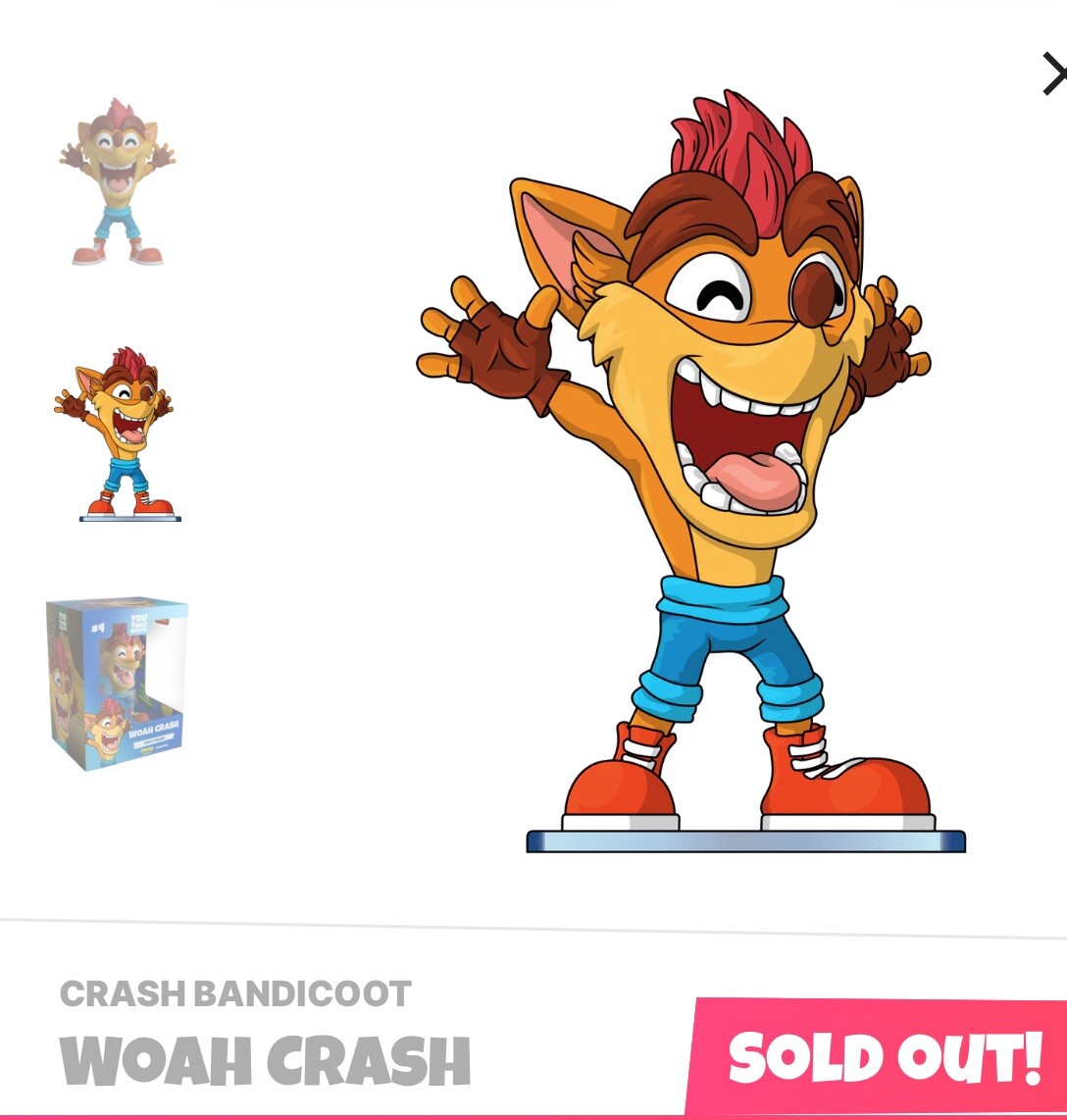 Youtooz * Woah Crash * Vinyl Figure #4 * NEW * Sold Out * In Hand *