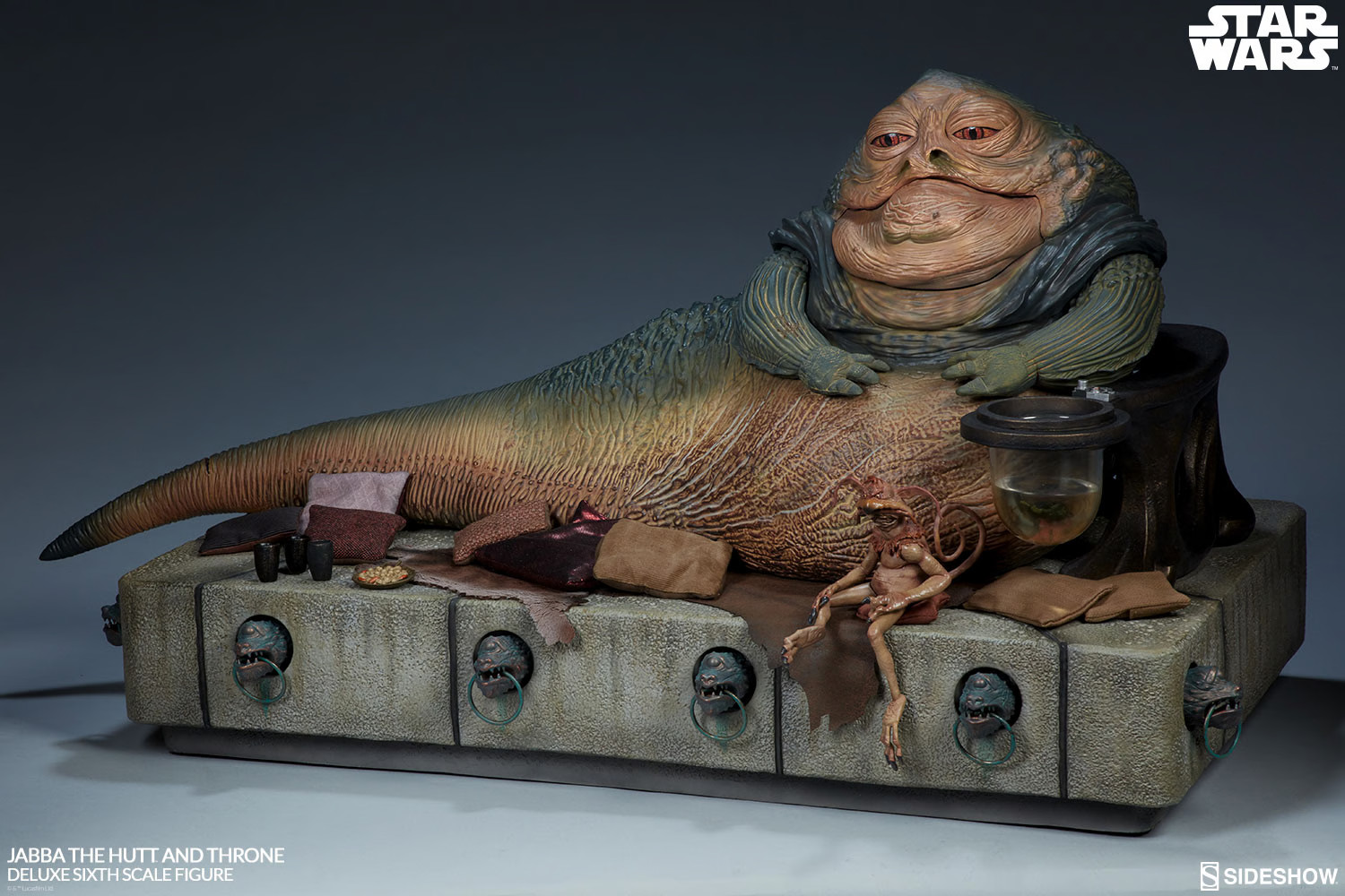 JABBA THE HUTT & THRONE~DELUXE SIXTH SCALE FIGURE SET~#100410~SIDESHOW~MIBS
