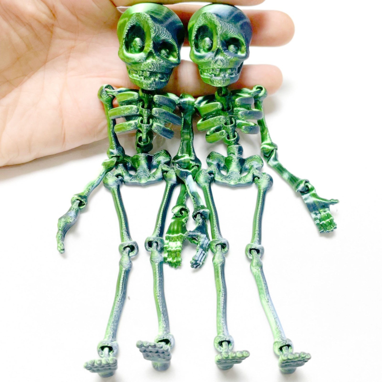 2PCS 3D Printed Skeleton Man Model,Articulated Animals figure,Toys Home Decor