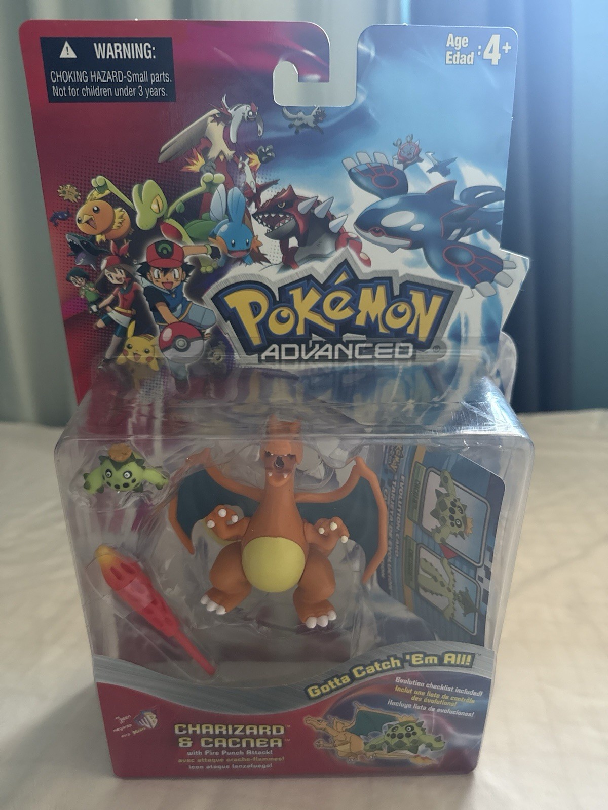 2003 Hasbro Pokémon Advanced Charizard & Cacnea Battle Figure Set NIB Seal Rare