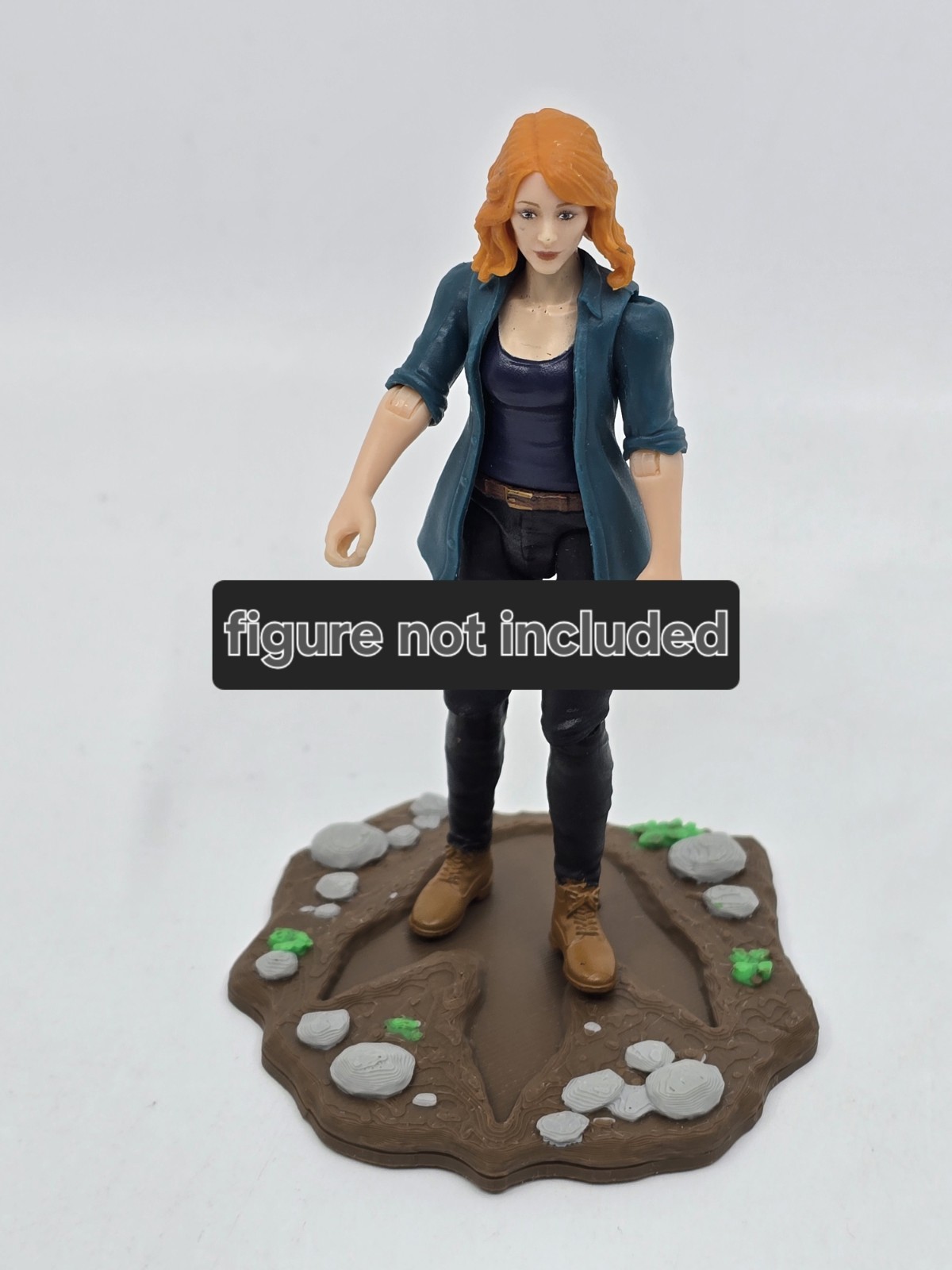 Custom Action Figure Stand Dinosaur Footprint for 3.75&Prime; Figures Jurassic World