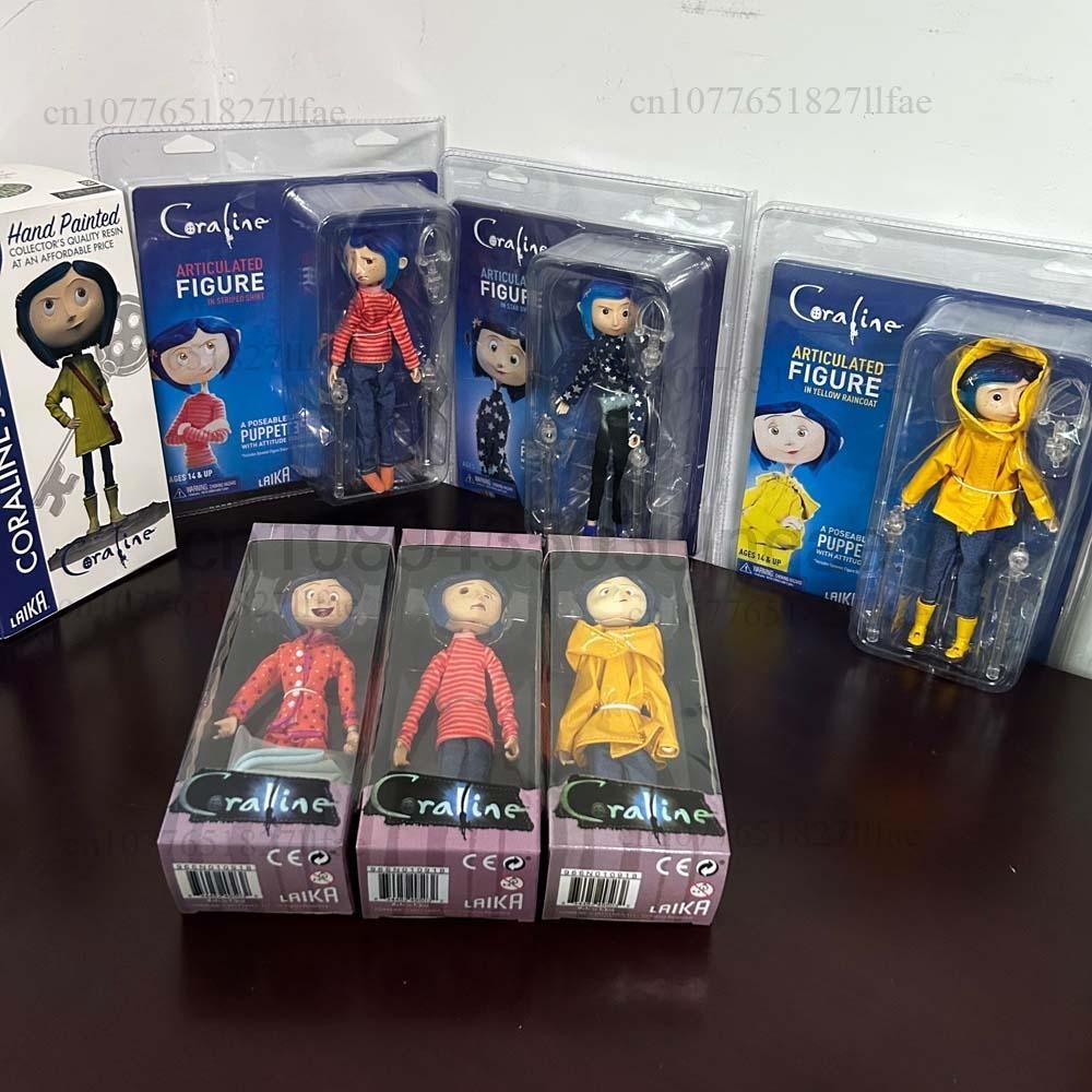 Coraline Jones Articulated Figure Raincoat Sweater in Striped Shirt Toy La Girl