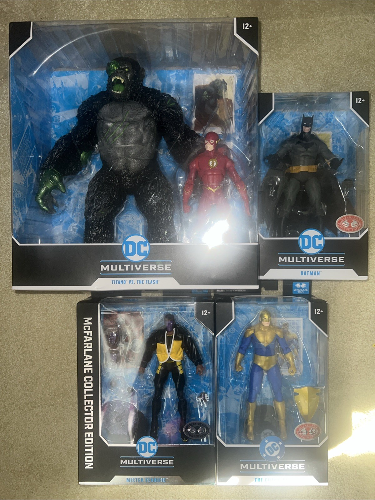 Mcfarlane DC Multiverse Figure Lot Gold Label Red Platinum Batman Titano Flash