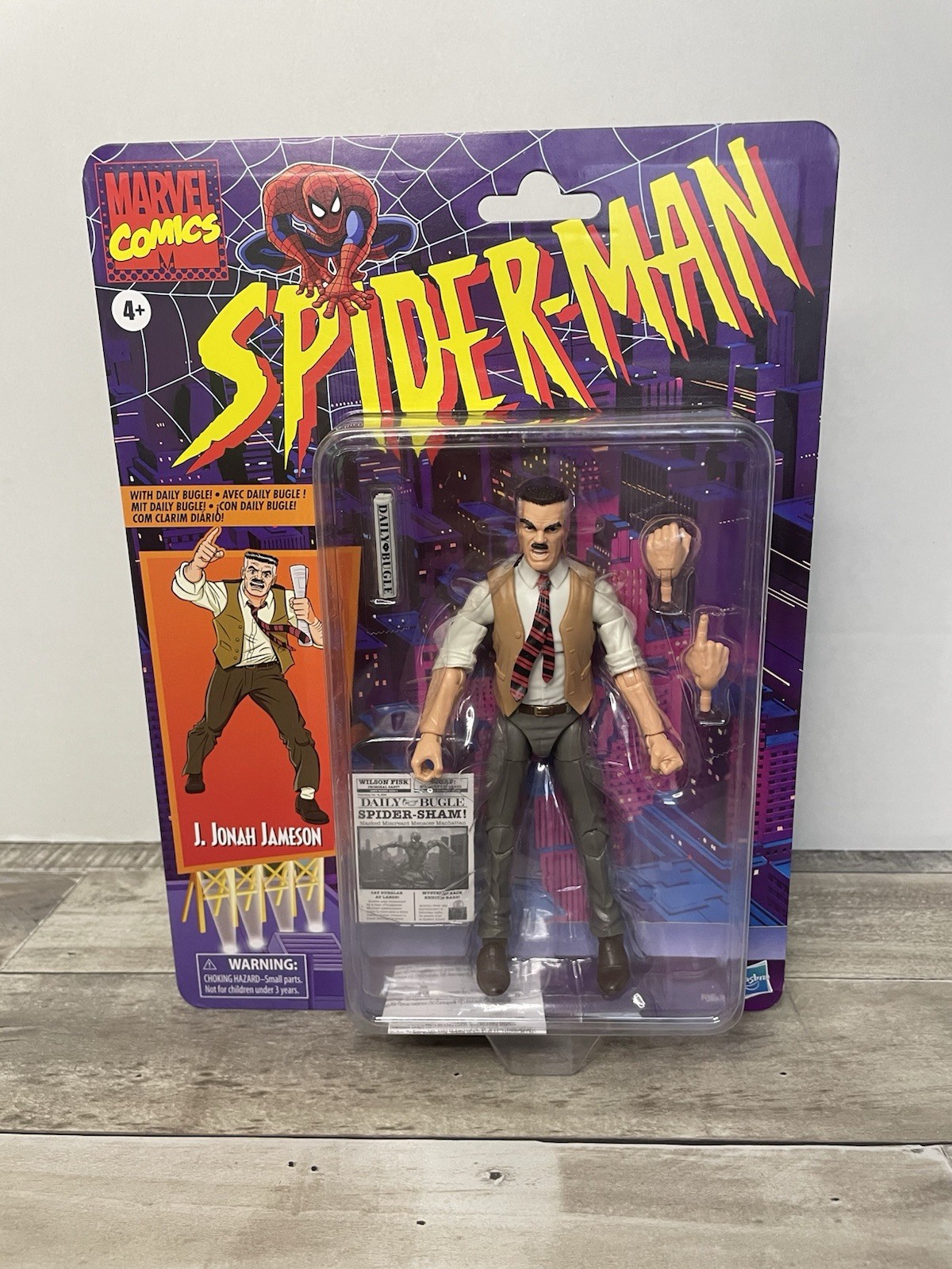 Hasbro Marvel Legends Spider-Man Retro Carded J. Jonah Jameson Action Figure NEW