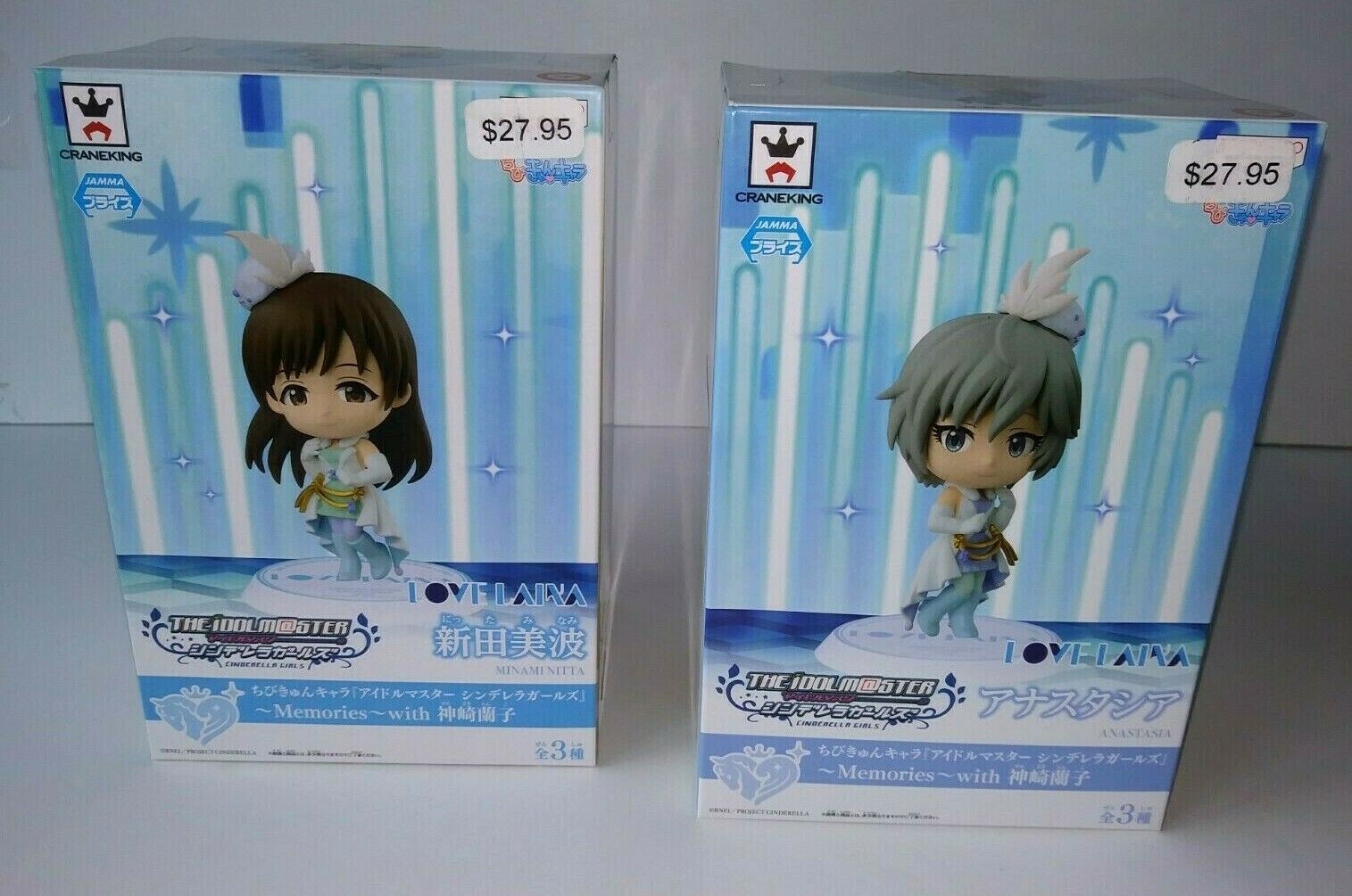 The Idol Master CINDERELLA GIRLS Minaminitta & Anastasia 2.4&Prime; Toy Figures NEW!