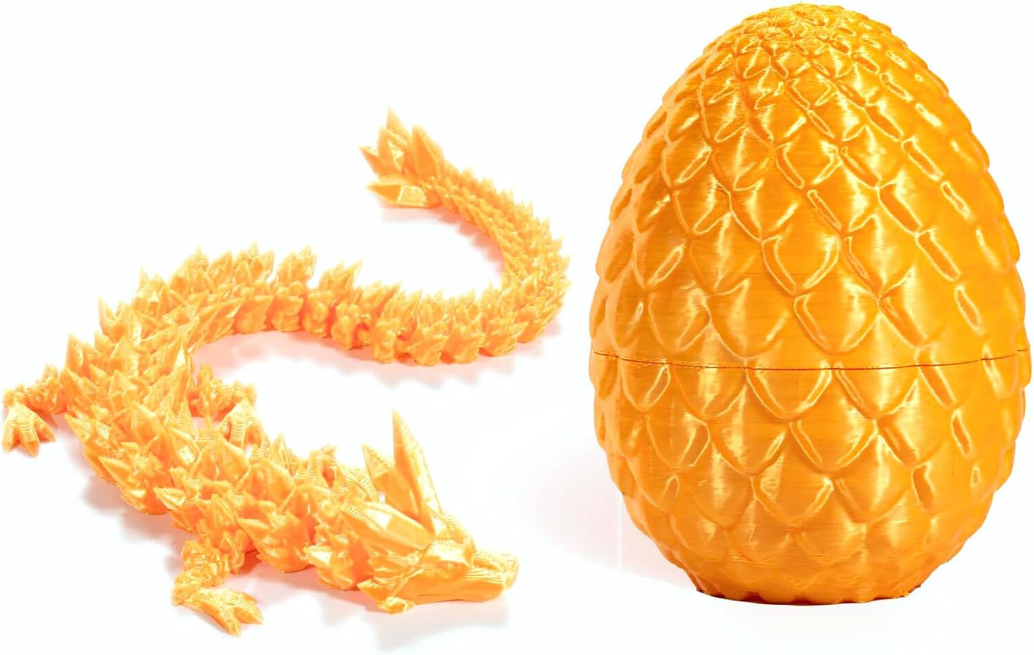 3D Printed Dragon Egg Full Articulated Crystal Dragon Fidget Toy Home Decor Toys