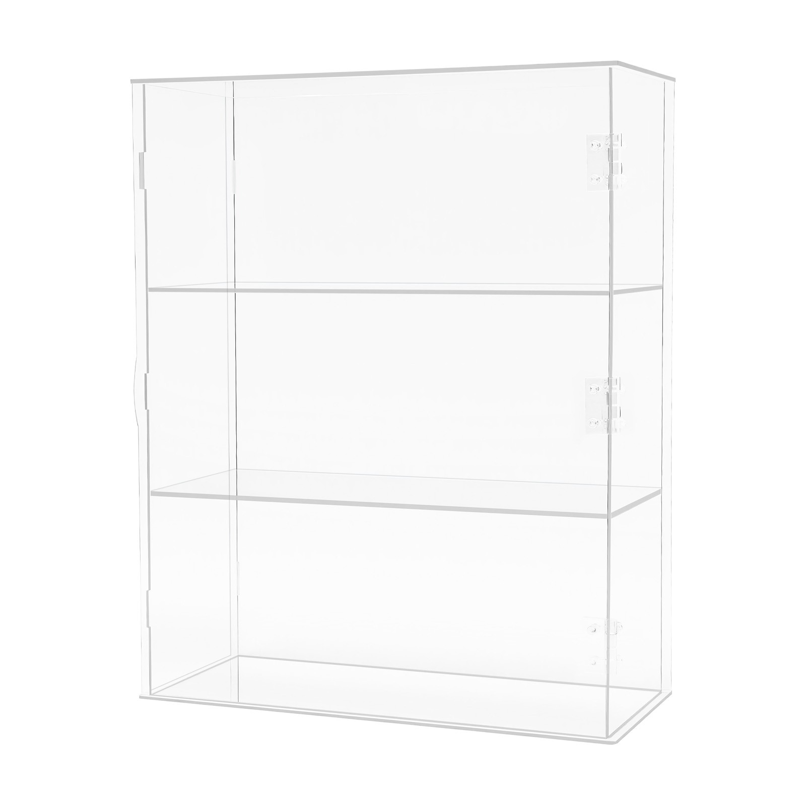3-Tier Display Case Shelf Dustproof Clear Showcase Holder for Action Figures