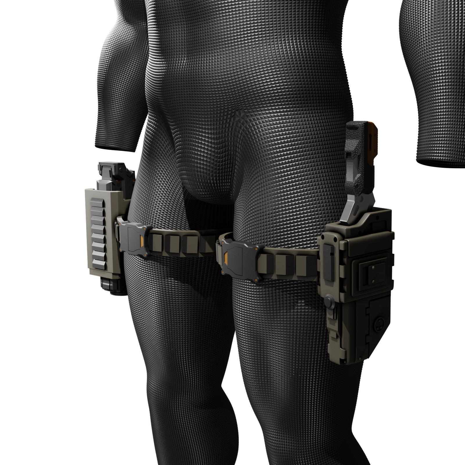 Action Figure Accessory: SciFi Blade/Pistol Thigh Holsters (Future Tech)