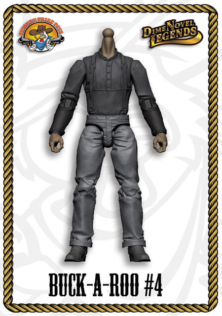 Dime Novel Legends 1:18 scale (4&Prime;) action figure Buck-A-Roo #4 blank body