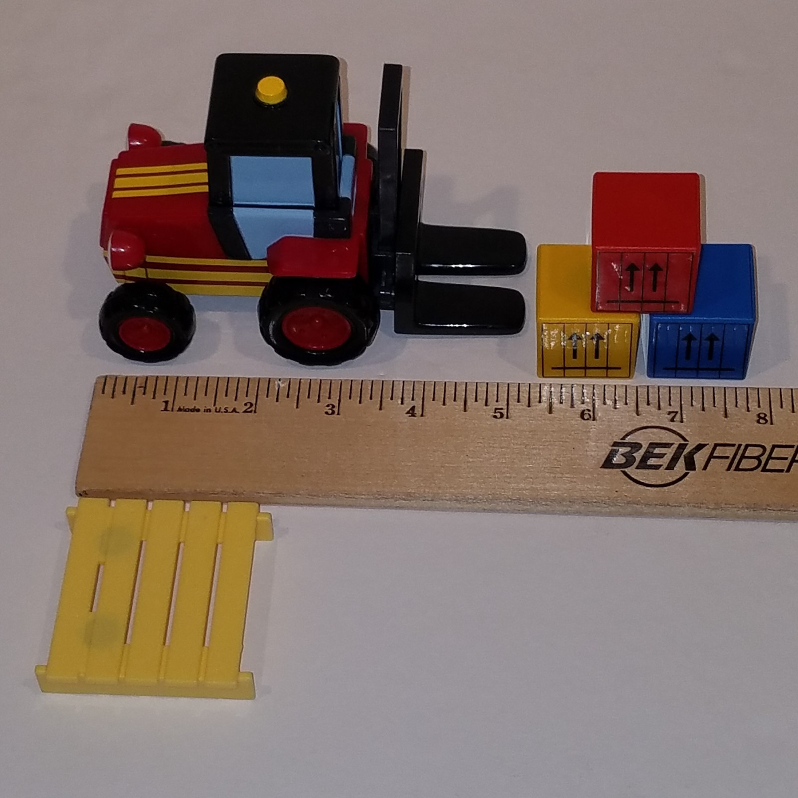 Bob The Builder 2006 Talking Sumsy Forklift COMPLETE Pallet Cargo Crates Vintage