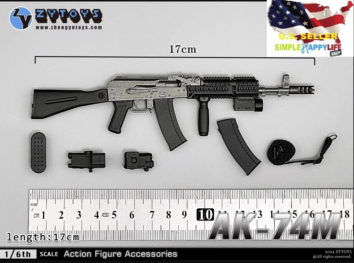 1/6 AK74M Gun Rifle Weapon Model for 12 » Figure Soldier Military PHICEN ❶USA❶
