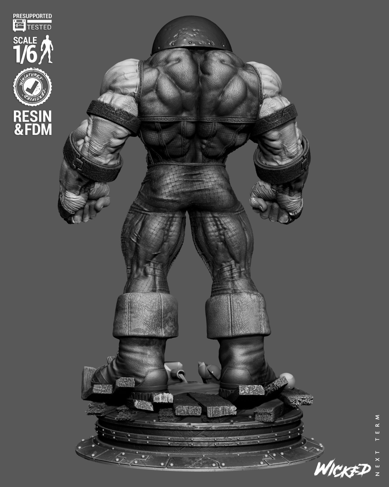 3D Printed Fan Art Juggernaut Comic Version Sculpture by Wicked3d