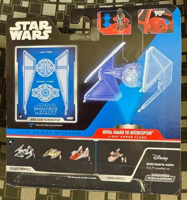 CHASE 1/15k ROYAL GUARD TIE INTERCEPTOR STAR WARS MICRO GALAXY SQUADRON SEALED!