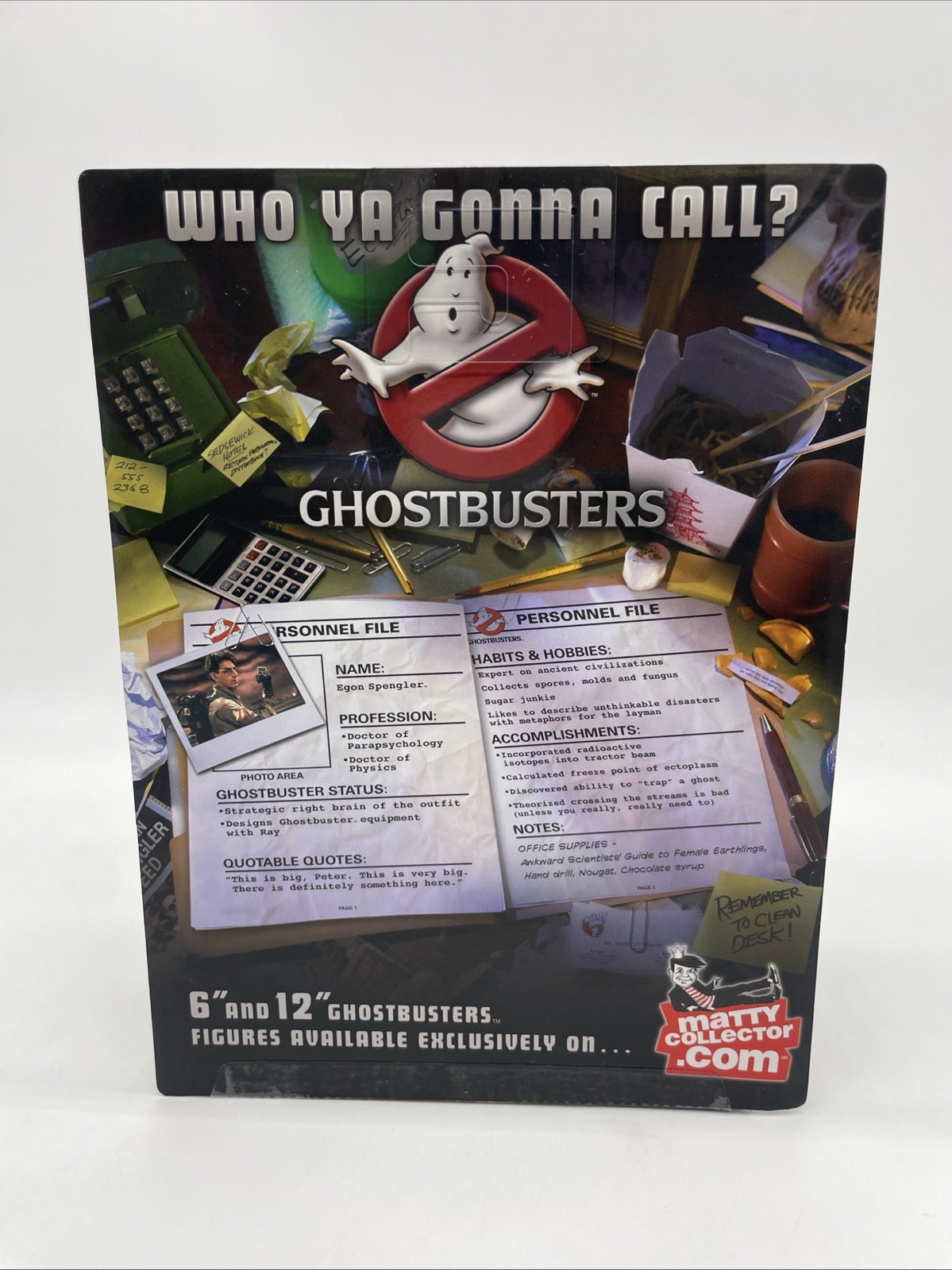 2010 Mattel MattyCollector Ghostbusters Egon Spengler w/ Mailer Box NEW