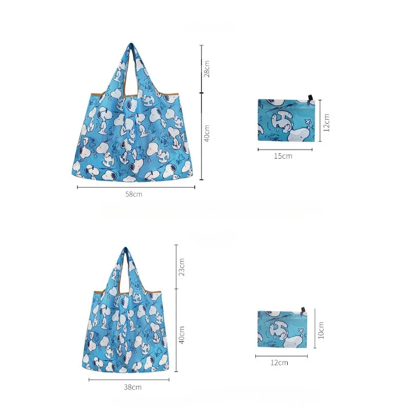 Snoopy Foldable Shopping Bag – Large, Reusable, Waterproof Tote