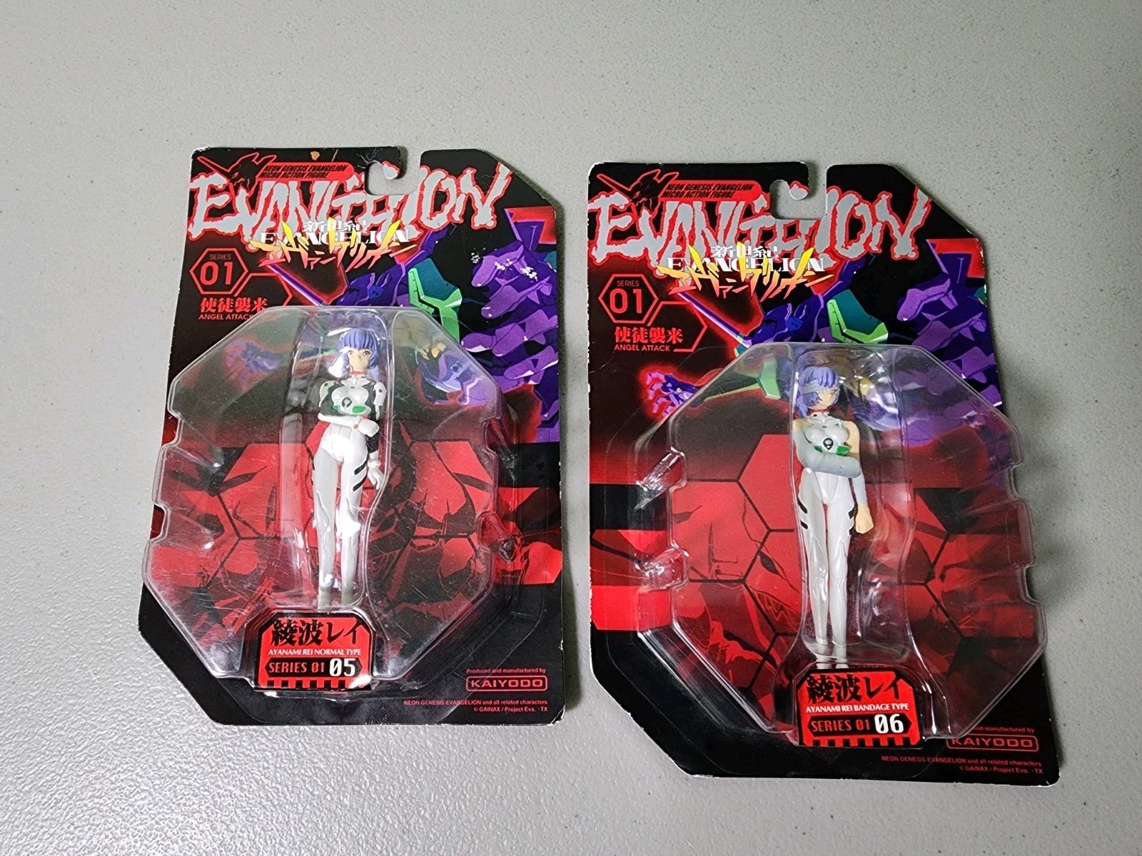 Kaiyodo Neon Genesis Evangelion Lot of 2 (05 + 06) AYANAMI REI 4&Prime; micro figures