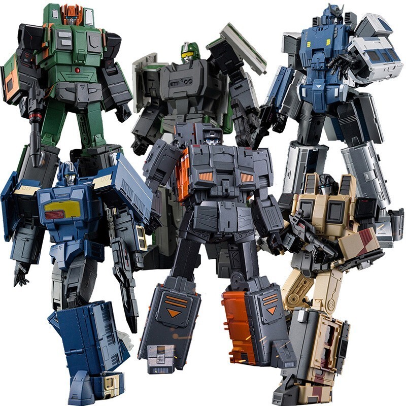 New Transformable Toys MS Moon Studio Raiden Trainbots 6PCS BOX 6PCS Figures Set