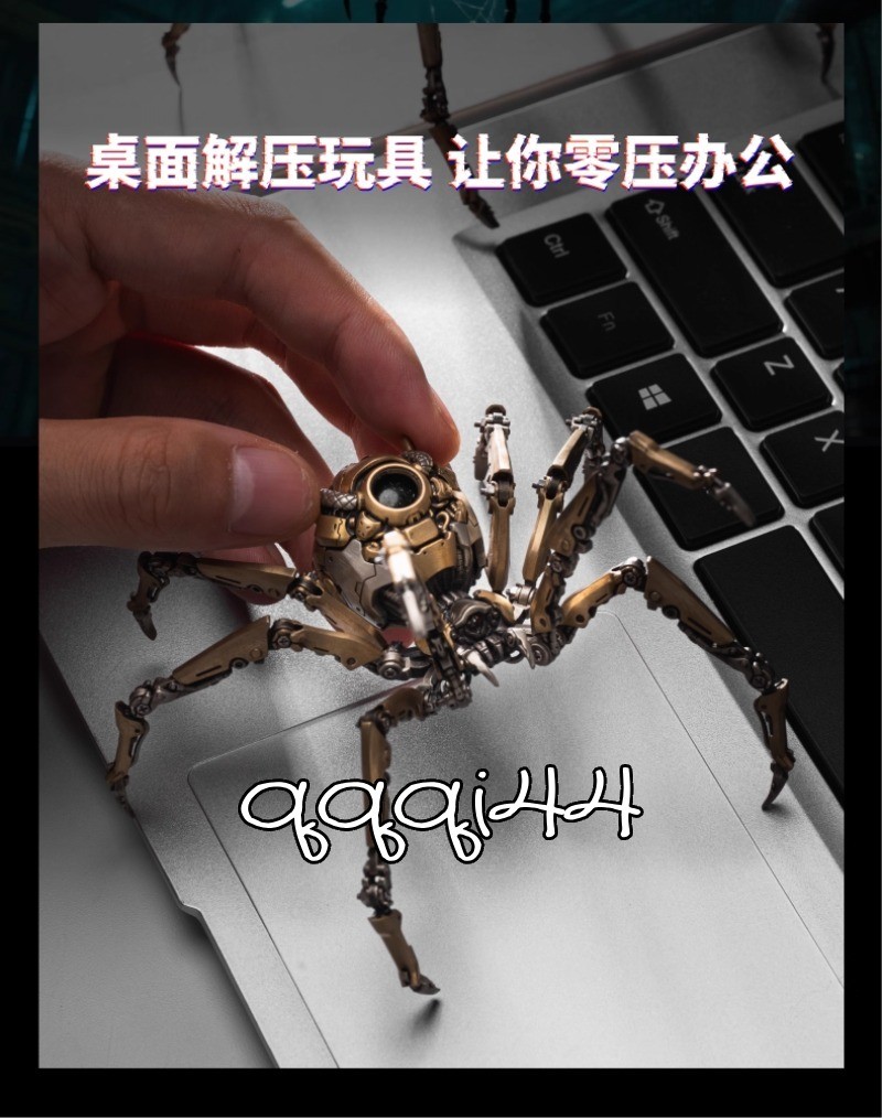 Black Widow Mechanical Spider Action Figure EDC Relaxing Toy Model Xmas Gift 1PC