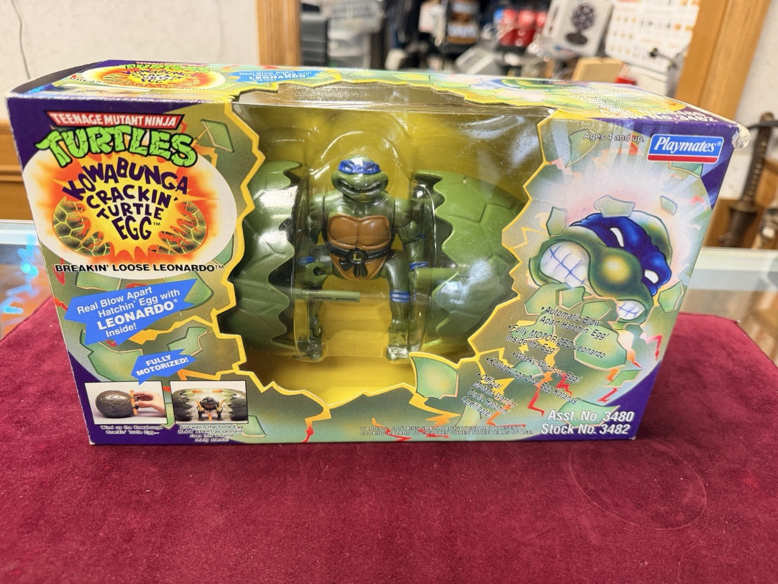 Ninja Turtles KOWABUNGA CRACKIN&rsquo; EGG – Leonardo – 1994 TMNT New / Sealed