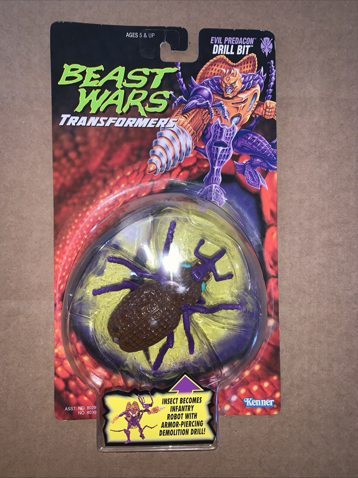 Beast Wars Transformers Drill Bit Predacon Kenner 1996 Action Figure NEW SEALED