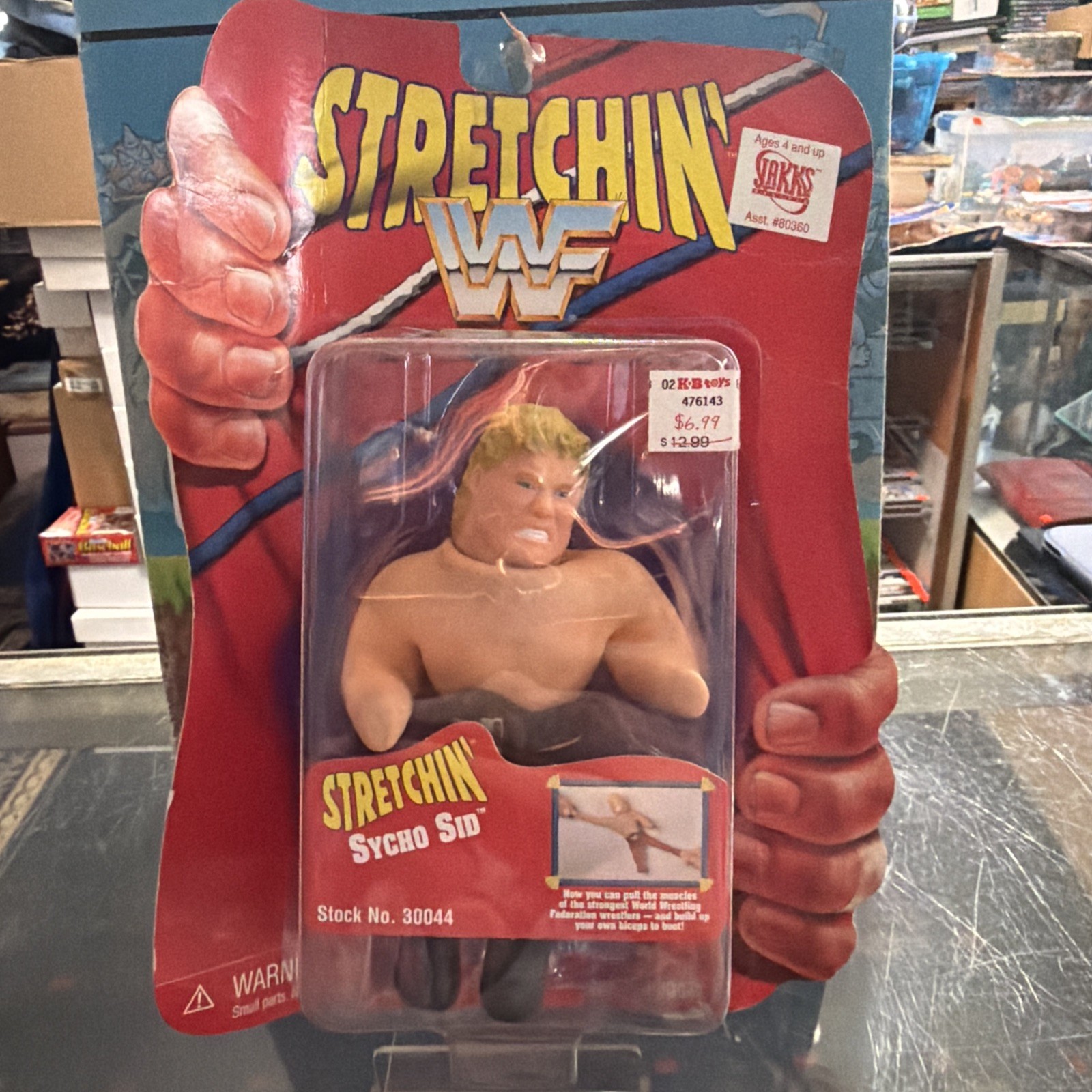 WWF Stretchin&rsquo; Sycho Sid Wrestling Figure 1997 WWE As Shown
