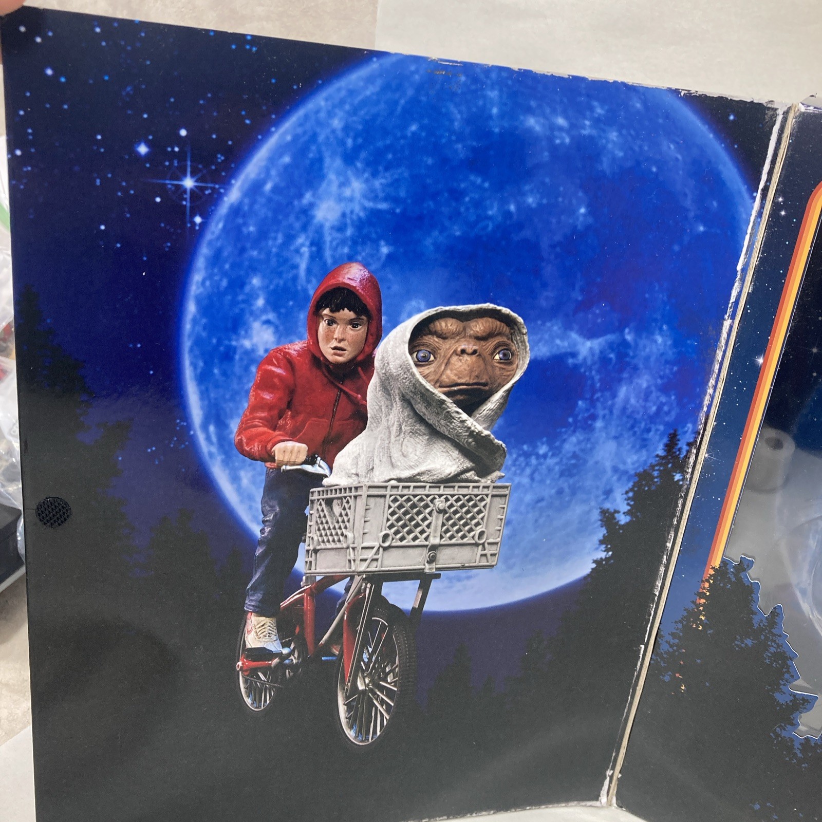 NECA E.T. The Extra-Terrestrial 40th Anniversary Elliott With Bicycle Figure set
