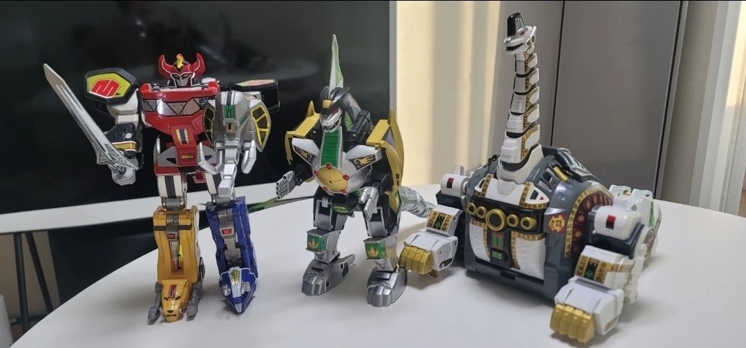 Power Rangers Legacy Titanus Megazord Dragonzord Lot Bandai Complete Set